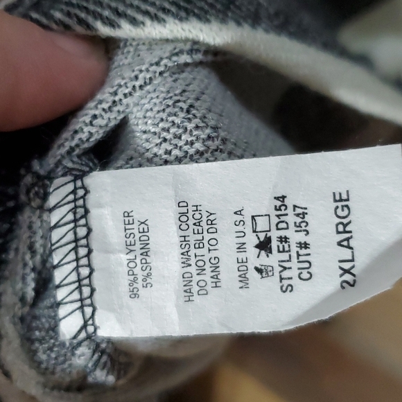 P & Rose soft tunic long sleeve pocket dress black Grey plaid - Picture 5 of 6